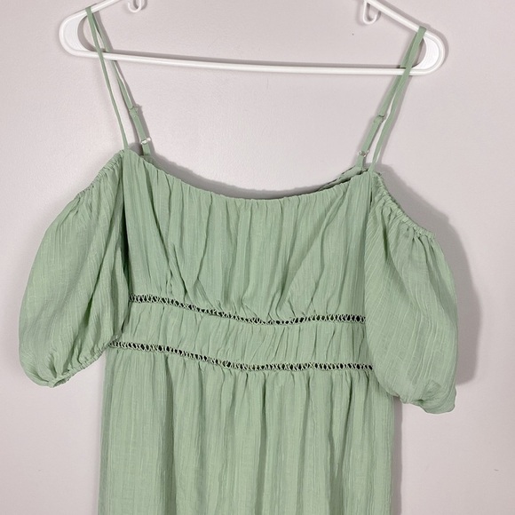 ASTR The Label Holland Ruffle Off-Shoulder Tiered Midi Dress size medium - Picture 4 of 12